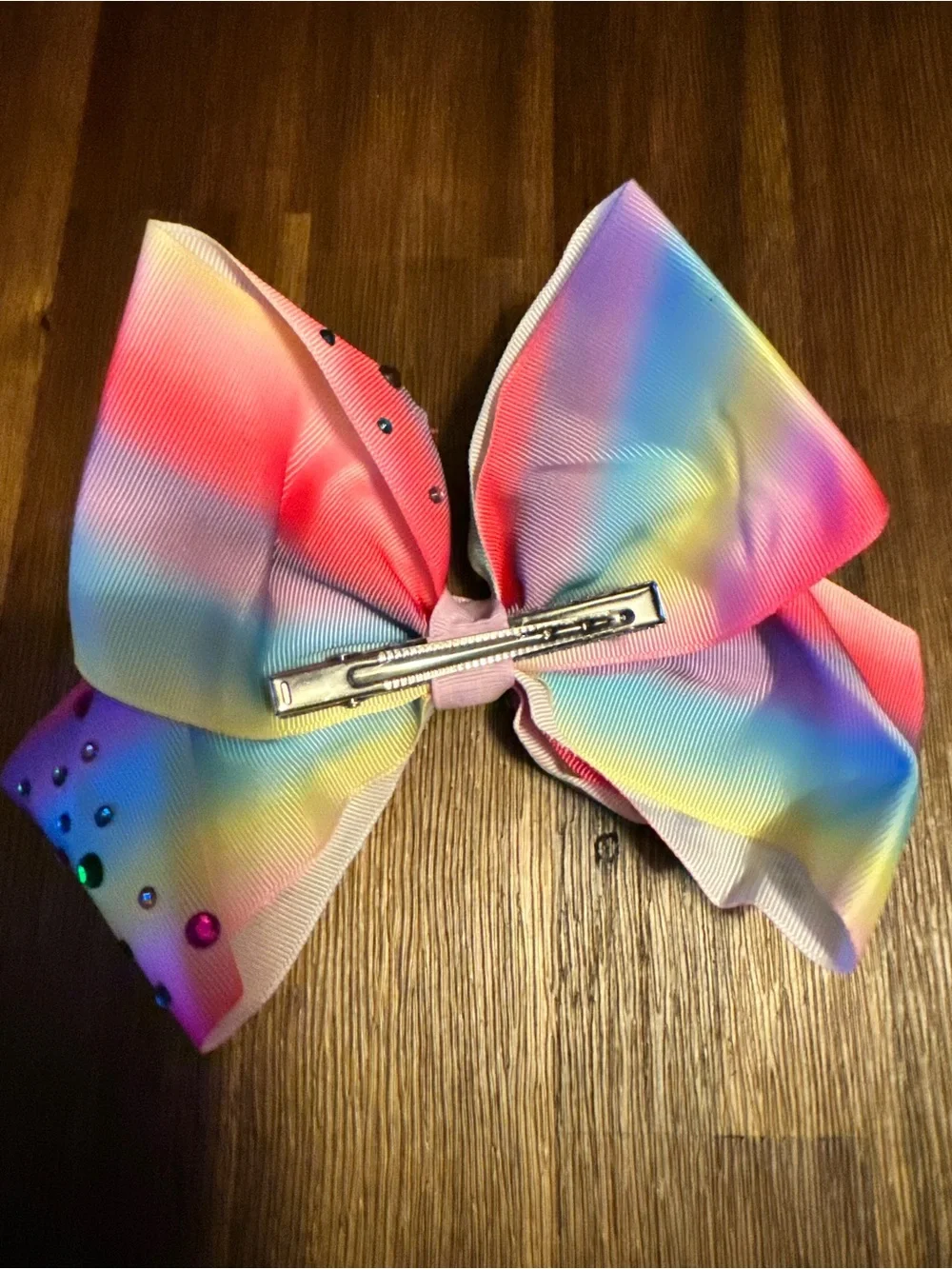 JoJo Siwa Multi-Color Rhinestone Bow Hair Clip - Pink Blue Purple Yellow